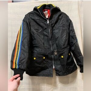 Vintage 70s/80s Thermal King ski snow ranbow stripe jacket medium fits large